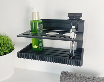 Bathroom Organizer without Drilling | Wall-Mounted Beauty Organizer | Makeup Brush and Razor Storage | Bathroom Shelf – Clipform Board Organizer Set