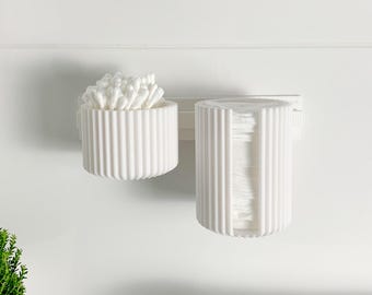 Beauty organizer for bathroom or cosmetics – wall-mounted without drilling, cup & cotton pad holder – clipform beauty set