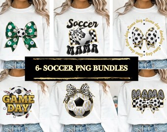 Retro Soccer Bundle PNG, Soccer Mama Png, Soccer Png, Soccer Coquette Png, Game Day Soccer Bow Png, Checkered Soccer Png