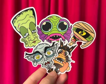 Creepy Cute Monster Squad Sticker Pack – Horror Decals