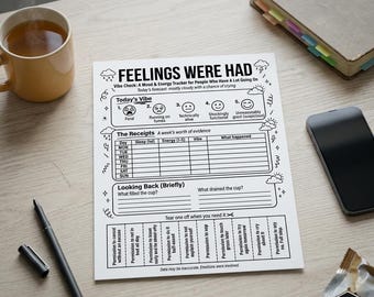 Afdrukbare stemmingstracker | Wekelijkse sfeercheck van Feelings
