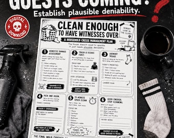 Checklist voor het schoonmaken van je huis | Grappig, schoon genoeg voor getuigen
