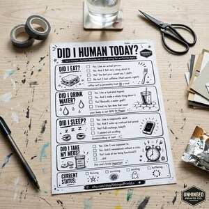 Daily Check-In Printable | ADHD Bare Minimum Tracker