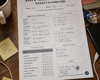 Printbare weekplanner voor ADHD | Hot Mess Express Dashboard