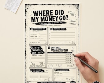 Afdrukbare uitgaventracker | Waar is mijn geld gebleven?