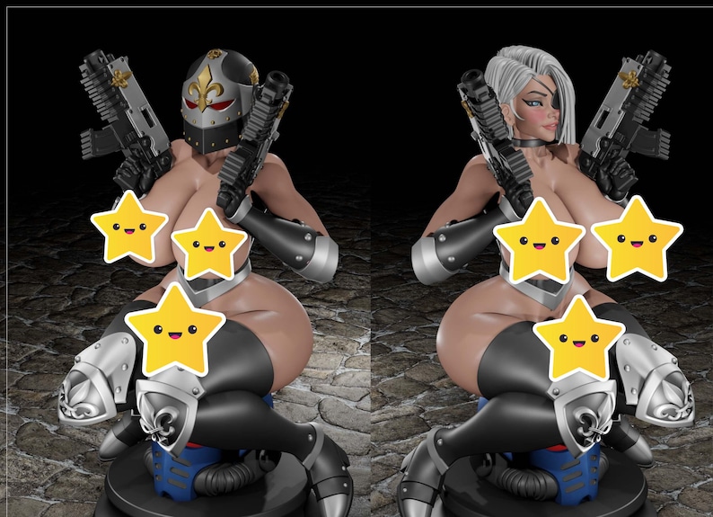 Sanctified Gun Matron Figure – Battle Sisters Sculpture – Hand-painted ...