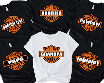 Custom Name Worlds Coolest Shirt,Motorcycle Personalized T-Shirt,Custom Worlds Coolest Tshirt,Motorcycle Birthday Shirt,Motor Custom Shirts