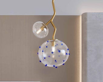 Luxury chandelier pendant lamp, modern art deco light fixture for bedroom