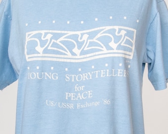 Maglietta anni '80 Giovane narratore URSS Tee M