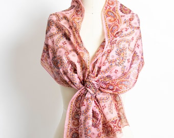 1970s India Cotton Scarf Long Wrap