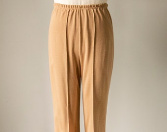 Pantalones de punto de los años 70, cintura alta, pierna ancha, talla S