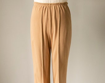 1970s Knit Pants Hight Waist Wide Leg S