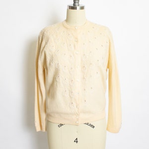 1950s Cardigan Beaded Sweater M