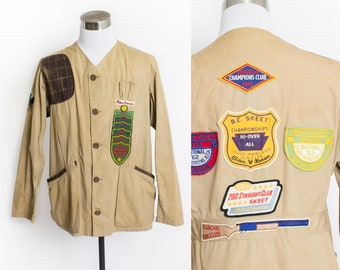 1960s 10-X Shooting Hunting Jacket 15 Patches Sz 44 1957-1962