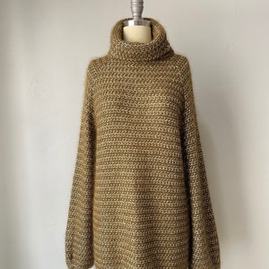 1970s Anne Klein Sweater Mohair Turtleneck M image 1
