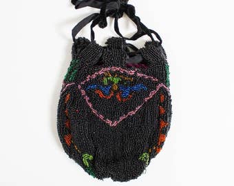 1920s Beaded Purse Art Deco Flapper  Bag