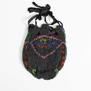 1920s Beaded Purse Art Deco Flapper  Bag