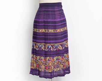 1950er Jahre Rock Chiffon Novelty Print S