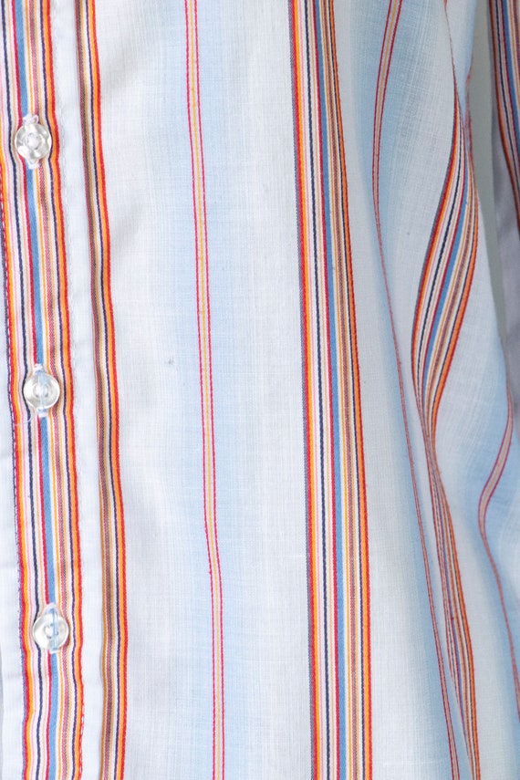 1970s Blouse Striped Top XS - image 7