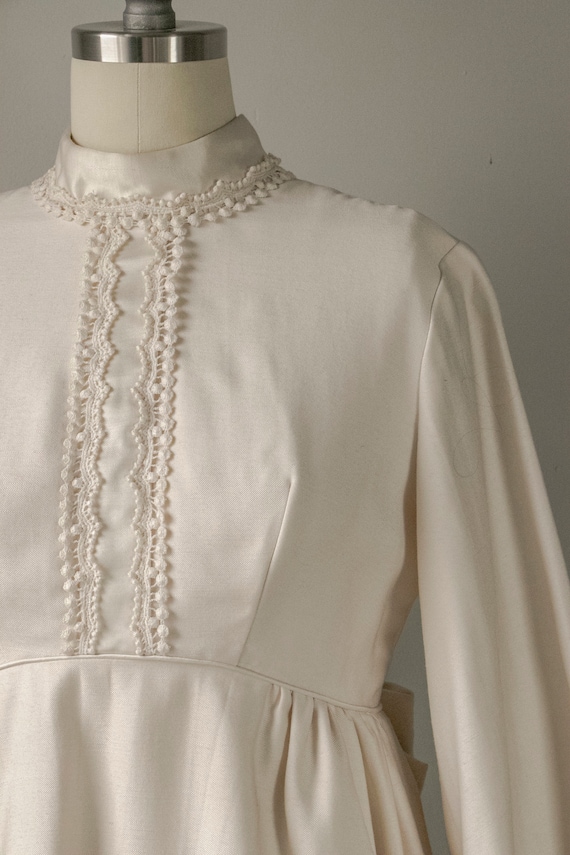 1960s Maxi Dress Emma Domb Wedding Gown Cream S - image 7