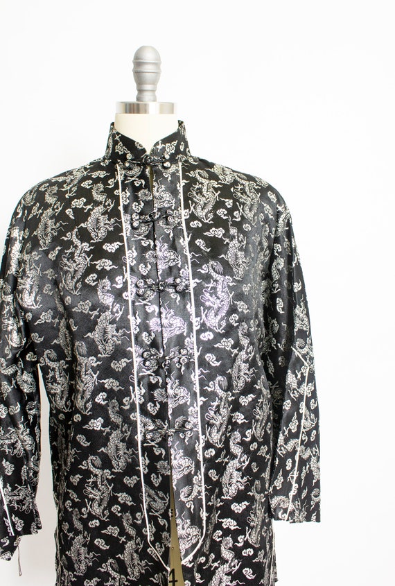 1950s Lounge Jacket Metallic Brocade Large - image 4