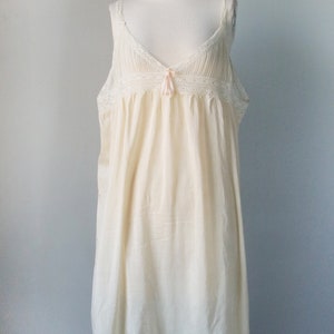 1920s Teddy Lace Cotton Chemise Step In Slip M