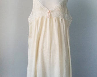 1920s Teddy Lace Cotton Chemise Step In Slip M