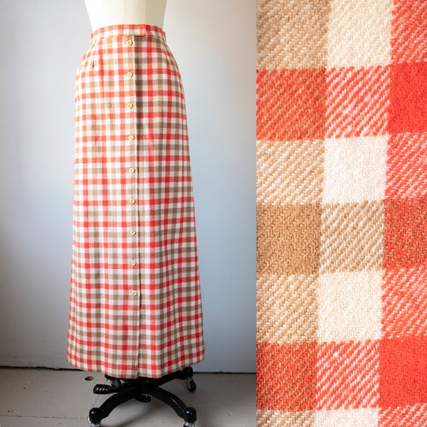 TAN POLKA DOT PENDLETON SKIRT / SIZE 14