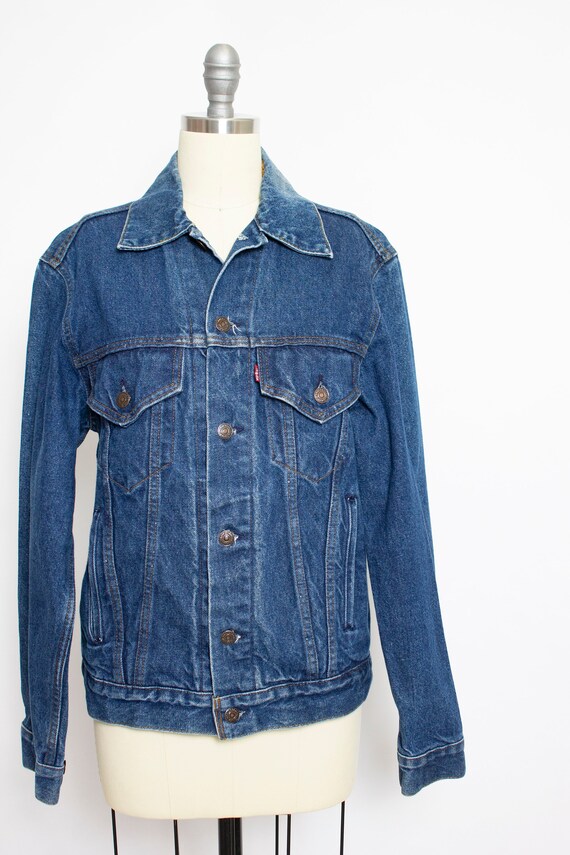 LEVI'S Denim Jacket 1980s Blue Jean M 38" - image 4