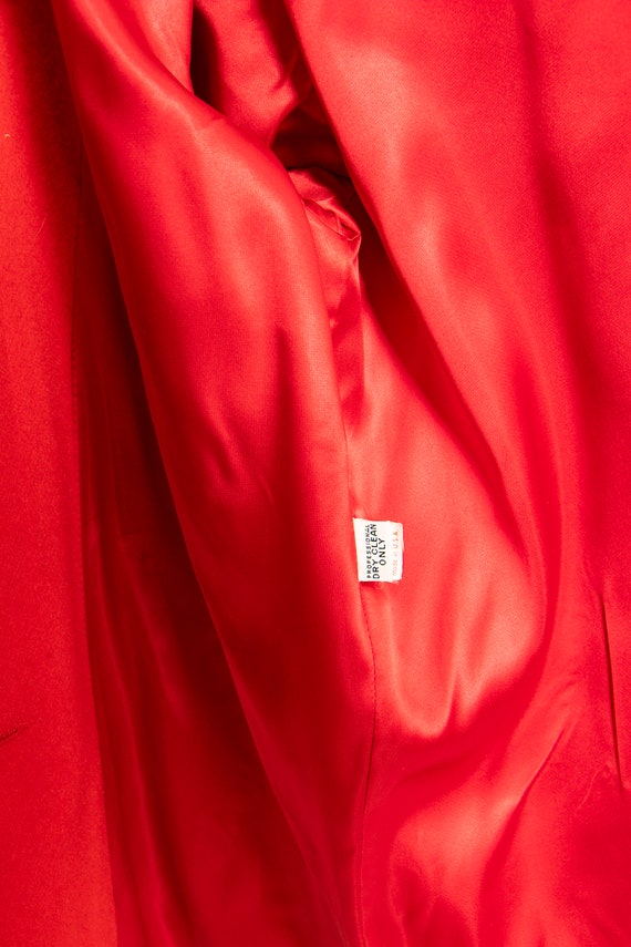 1980s Coat Red Wool Jacket Small - image 7