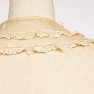 1920s Blouse Sheer Netting Lace Camisole Top S image 8