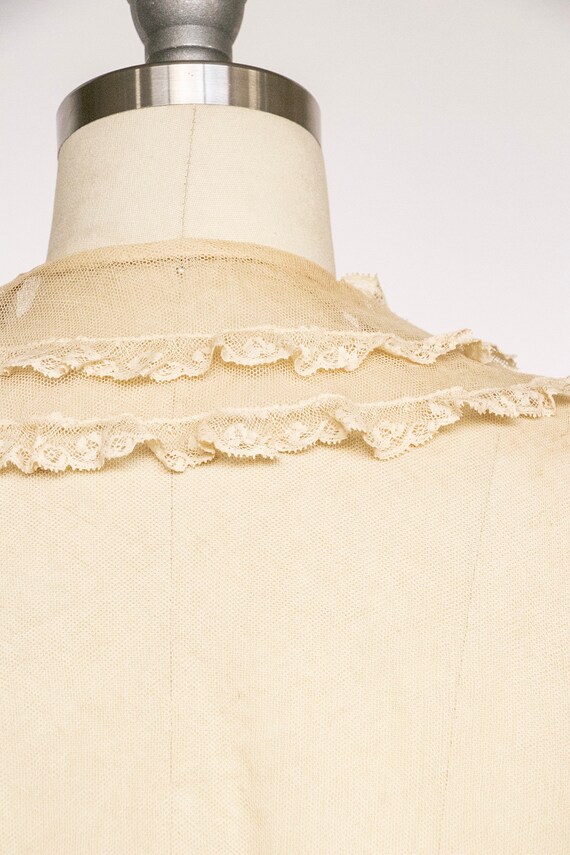 1920s Blouse Sheer Netting Lace Camisole Top S - image 8