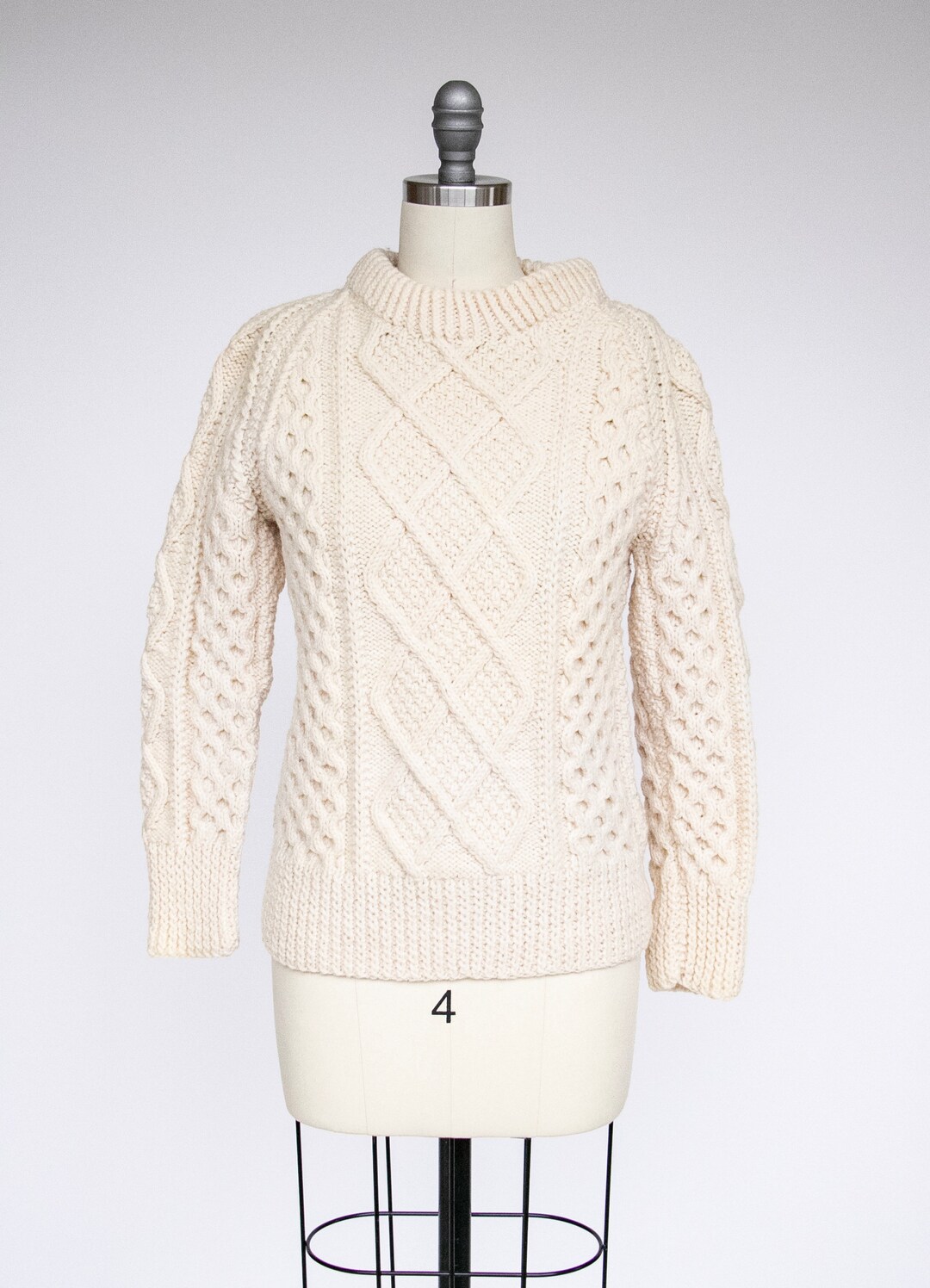 Jaren 70 wollen gebreide visserstrui XS Etsy Nederland