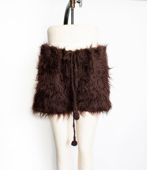 Vintage Mohair Knit Shorts Fuzzy Brown Knitwear 19