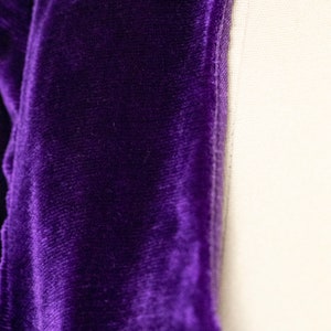 1960s Maxi Dress Purple Velvet Full Length M/S image 9