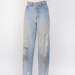 1990s Jeans Distressed Cotton Denim 27&quot; x 30&quot;