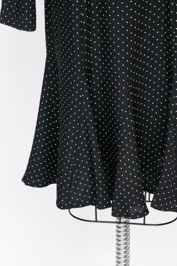 1980s Dress Deadstock Polka Dot Shift M - image 5