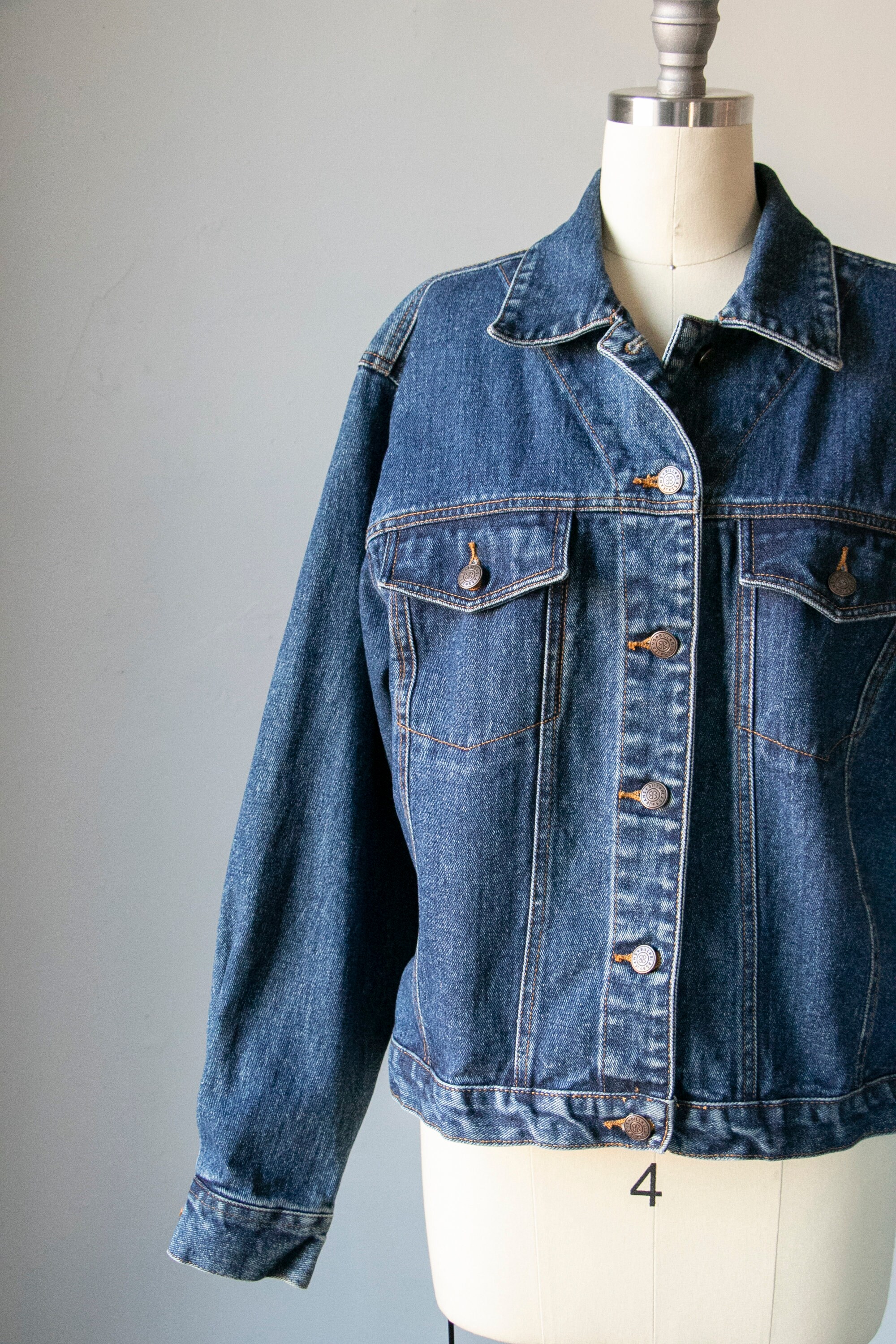 1990s Bill Blass Denim Jacket M | Etsy 