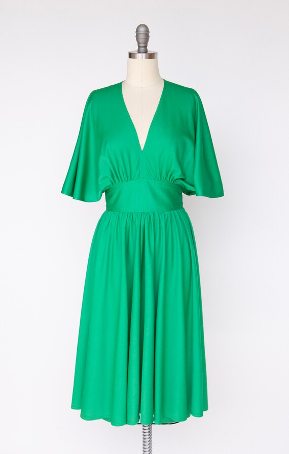 Buy 1970s Wrap Dress Kelly Green Knit S Online in India - Etsy