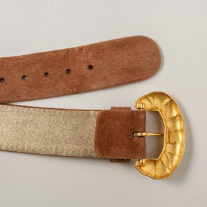 1980s Belt Suede Leather Anne Klein Calderon Cinch Waist M image 8