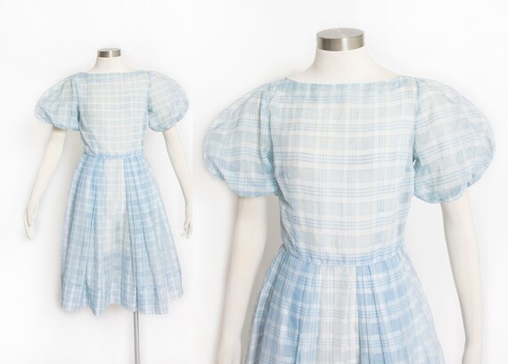 light blue plaid dress