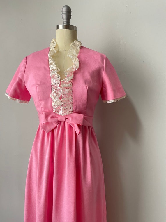 1970s Maxi Dress Pink Lorrie Deb S - image 4