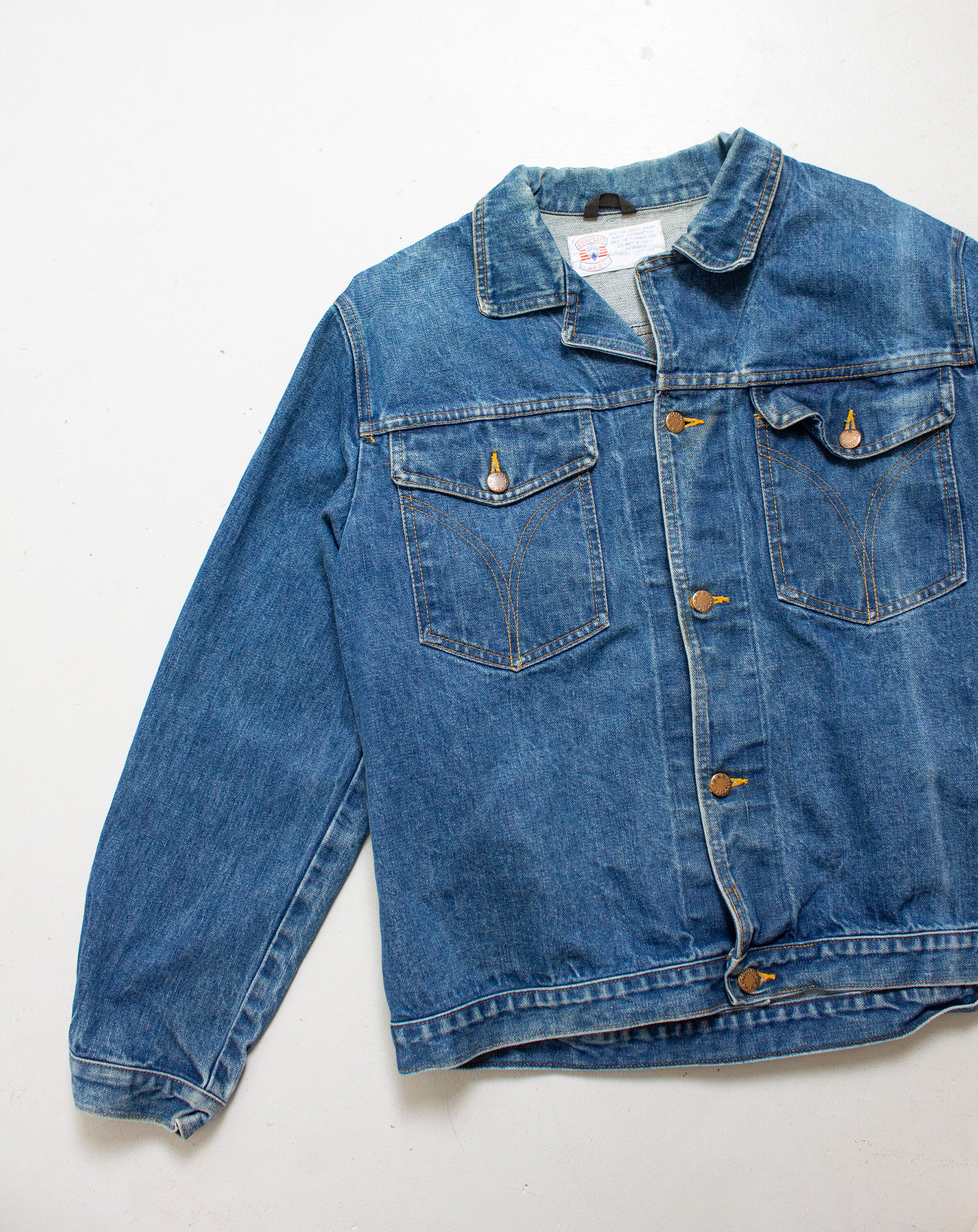 1990s Surplus by UFO Denim Jacket M - Etsy
