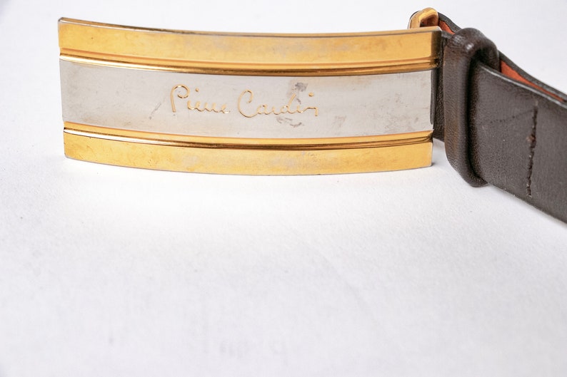 1980s Pierre Cardin Belt Designer Leather Logo image 4