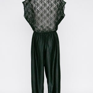 1980s Jumpsuit Lingerie Loungewear Sheer Lace Onesie image 2