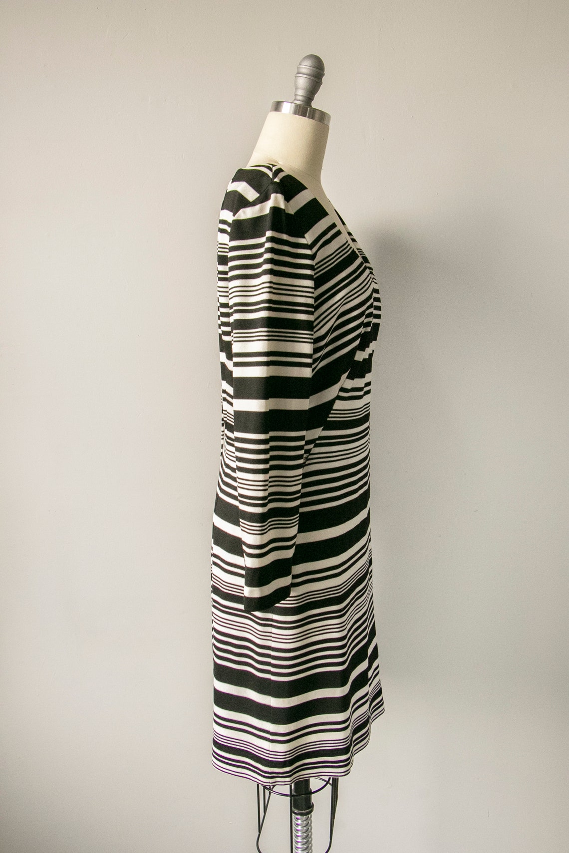 1960s Striped Knit Shift Dress & Coat
