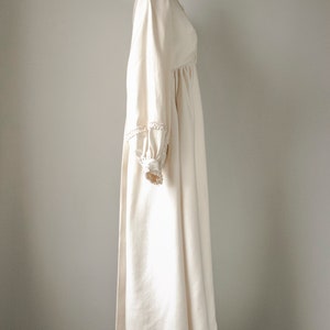 1960s Maxi Dress Emma Domb Wedding Gown Cream S image 3