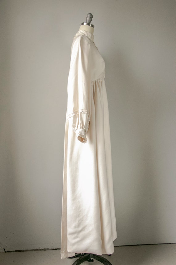 1960s Maxi Dress Emma Domb Wedding Gown Cream S - image 3