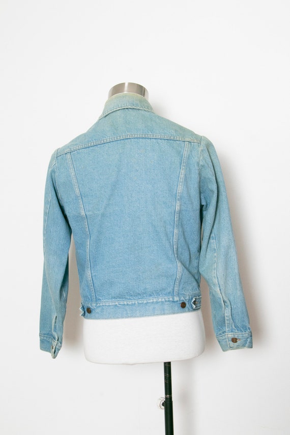 1970s Men's Denim Jacket Cotton Roebucks M - image 2