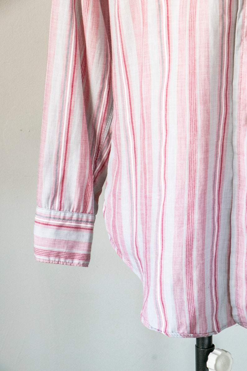 1970s Shirt Men's Striped Nordstrom M image 7